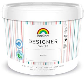 TRANS - PAL Wall & Ceiling White Paint – Big 10L Bucket | Matte Latex Interior Paint | Durable, Washable & Allergy-Friendly | Covers up to 140m²