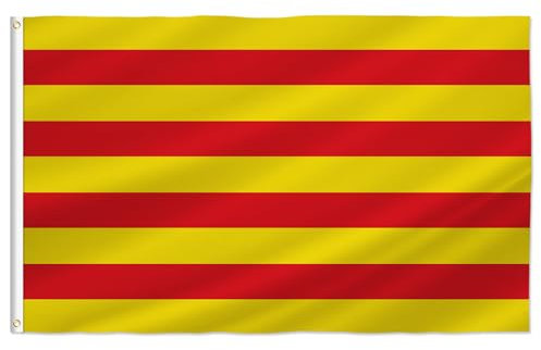 PTEROSAUR Bandera de Cataluña, banderas de las comunidades autónomas catalanas de 3 x 5 pies