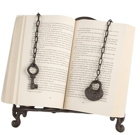 26cm Cast Iron Cookbook Recipe Book Stand Holder Brown