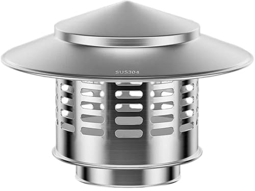 Chimney Caps for Outside, Chimney Cap Stainless Steel Caps for Outside Rain and Snow Proof Flue Pipe Cover for Wood Stoves, Fireplaces, Flues, Cover