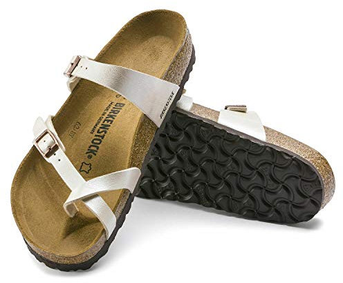 Birkenstock Womens Mayari Graceful Pearl White Birko-Flor Sandals 39 EU