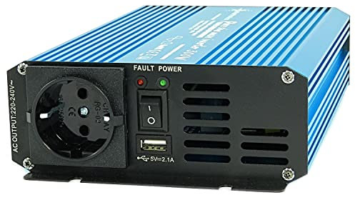 SOLARTRONICS TS300 Spannungswandler 24V 230V Reiner Sinus 300W/600W Wechselrichter 24V auf 230V Stromwandler mit USB Anschluss und AC Steckdose