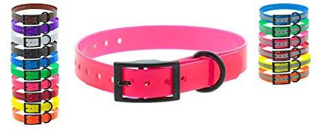 CANIHUNT Collier Xtreme Polyuréthane - Boucle Double - 16 Coloris (2.5 x 0.25 x 65 cm, Rose)