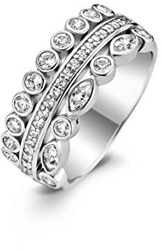 TI SENTO Milano Ring aus rhodiniertem Sterlingsilber - 1984ZI - Größe 56 (17,75mm)