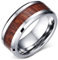 BOBIJOO Jewelry - Bague Alliance Anneau Acier Inoxydabe Bois Kao Hawaï Acacia Homme Argenté Cadeau - 56 (7 US)
