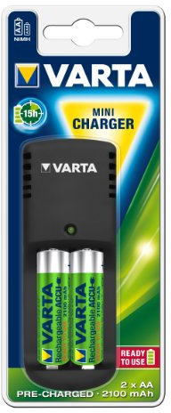 Varta 2112 Chargeur avec 2 Piles AA 2100 mAh