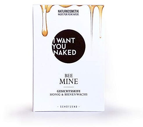 BEE MINE Gesichtsseife mit Honig & Bienenwachs|Vitaminreich mit Anti-Pollution-Wirkung. Mild schäumend für sensible Haut.