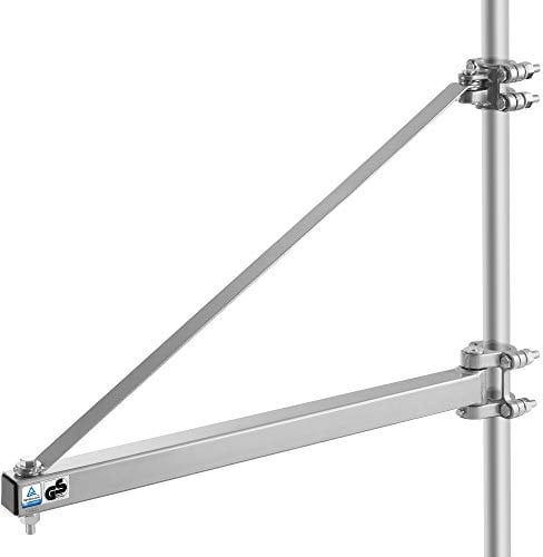 Arebos Schwenkarm bis zu 1000 kg Belastung, 180° Grad schwenkbar, Ausladungsbelastung bei 750 mm | Wandmontage | Schwenkarm seilwinde | Robust und Strapazierfähig | TÜV-Siegel