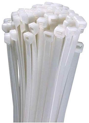Proteco-Werkzeug 1000 Stück Profi Kabelbinder weiss 4,8 x 400 mm mm UV stabil selbstlöschend Polyamid Neugranulat