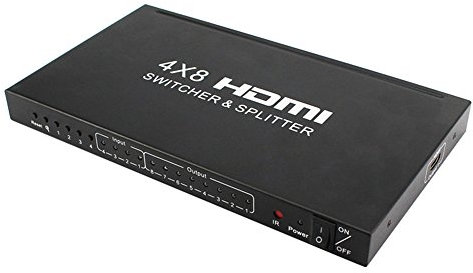 HDMI Switch 4x8 con telecomando HDMI Switcher Splitter Converter Adapter Supporto 4K * 2K 3D 1080P Alta qualità