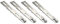 SACHET DE 4 PATTES DE FIXATION PORTE OU FENETRE EN ACIER GALVANISE L. 220 mm l. 25 mm Ep. 1,5 mm SUR MACONNERIE