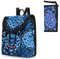 surrylake Damen Weiß N0 Rucksack, Dunkelblaue Blume, 38