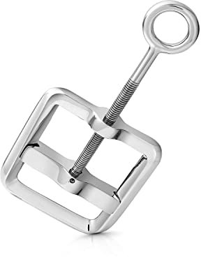 Hodenpresse Hodenklemmer Hodenquetscher Hoden Stretcher Metall CBT Erotik extrem Sexspielzuege für Männer (Aluminium) (MB19)