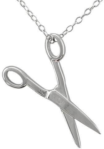 Serebra Jewelry Scheren Anhänger Halskette aus 925 Sterlingsilber Bastler Künstler Selfmade