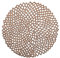Set of 6 Metallic Rose Gold Table Placemats 15 (38cm) ~ Round Floral Dining Table Décor Coasters for Party & Wedding Decoration ~ Christmas Place Mats by Deco Design