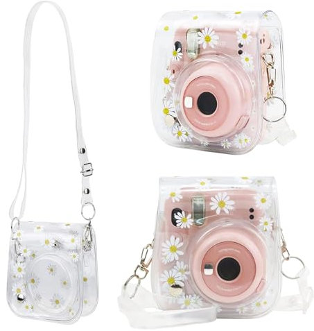 Transparente kleine Kameratasche PVC-Tasche mit Schulterriemen für Fujifilm Instax Mini 11/9/8