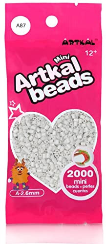 Artkal® MINI A soft 2,6 mm Bügelperlen Beads / 2000 Stück / A87 GHOST WHITE Steckperlen