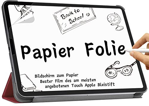 Phimoos 2 Stück Paper Schutzfolie mit iPad Air 5/4 10,9 Zoll(2022/2020), iPad Pro 11 Zoll(2018-2022),Matte Blendfrei Displayschutzfolie,Angenehmes Schreiben wie auf, Zum Zeichnen Schreiben und Notizen