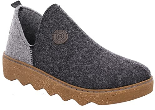 Rohde Damen Pantoffel Hausschuh Wellensohle Foggia 6129, Größe:40 EU, Farbe:Grau