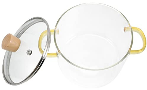 Yardwe Topf Mit Deckel Klarer Topf, Kochtopf, Potpourri Kochtopf Auf Herd Suppentopf Klare Kochtöpfe Simmertöpfe Auf Herd Topf Und Pfanne Köcheln Lassen Haushalt Glas Ramen-Topf