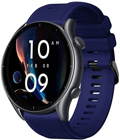 Armband für Amazfit GTR Silikon, 22mm Ersatzarmband Sport Armband für Amazfit Pace, Amazfit Stratos, Stratos 2, Stratos 2S, Stratos 3, Amazfit GTR 2, GTR 2e, GTR 3, GTR 3 Pro, Huawei Watch GT 2 3 Pro