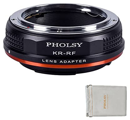 PHOLSY Konica-RF Adattatore di Montaggio Lente Compatibile con Obiettivi Konica AR e Corpo Fotocamera Canon RF, EOS R, R6 Mark II, R7, R8, EOS R10, EOS R3, EOS R5, EOS R5C, EOS R6, EOS RP, EOS R50