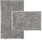 RUN HELIX Badematte Set, Weiche Chenille rutschfeste BadTeppich, 50x80 cm Badematte, 40x60cm Saugfähiges Badezimmer Teppiche, Hellgrau