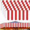 Preboun 6 Stück Karneval Zelt Zirkus hängende Dekorationen Banner rot weiß gestreift Karneval Party Zubehör für Kinder Geburtstag Karneval Thema Weihnachten Feier 24 x 200 cm