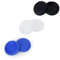 Tiuimk Juego de 2 tapas para palanca de mando de PS4, color negro, azul, transparente (2 pares)