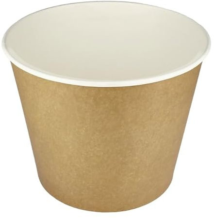 Générique 50 Pots ronds en carton kraft brun 350 ml soit 12 oz pour glaces entées et desserts