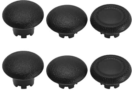 Create idea 6 Stück Thumbsticks-Kappen, Kompatibel mit PS5 Edge Controller, 6-in-1 Austauschbare Analogstick-Joystick-Kappen, Thumbstick Kappen Grip Zubehör, Schwarz