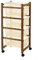 Carrello da Cucina, Carrelli Salvaspazio, 4 Ceste, Legno di Faggio Naturale, 36.2x30x82.3 cm, Montato, Made in Italy (Color Noce)