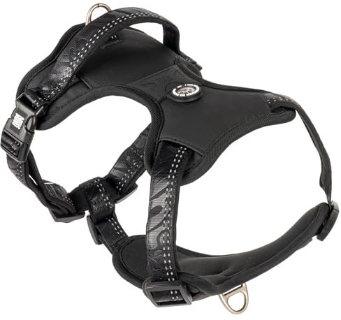 Max & Molly Sport Hundegeschirr Kleine Hunde mit Gotcha! Smart ID Sicherheitsanhänger, Matrix 2.0 Schwarz/S, Geschirr Hund Gepolstert & Reflektierend - Komfort für deinen treuen Begleiter