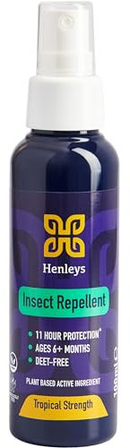 Henleys Insect Repellent Spray | DEET-Free | Long-Lasting Protection | Mosquito Repellent | Tropical Strength