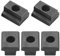 M10 T-Nutensteine und Muttern, 5-teiliges Set aus schwarz oxidiertem Kohlenstoffstahl für Maschinen- und Werkzeugtische (M10 Gewinde). Zuverlässige Verbindung und einfache Handhabung.