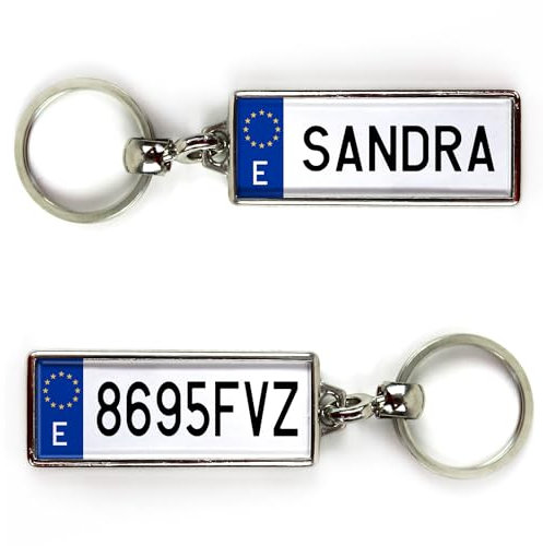 Porte-clés originaux et personnalisés. Cadeau personnalisé avec nom. Plaques d'immatriculation personnalisées. Porte-clés voiture et porte-clés moto. Plaque d'immatriculation classique
