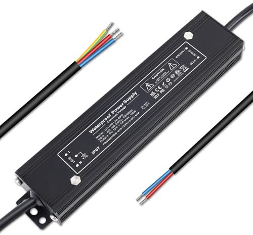YAYZA! LED Trafo 12V 60W, IP67 LED Netzteil 230V auf 12V 5A LED Treiber Gleichstrom Niedervolt Transformator Konstantspannung Driver für G4 MR16 MR11 Streifen