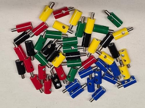 Beli-Beco Querlochstecker, 61/7 Mini-Bananenstecker 50 Stück (bunt)
