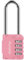 Puroma Zahlenschloss mit langem Bügel, 6,6 cm, 4-stellig, wasserdicht, Vorhängeschloss für Schule, Fitnessstudio, Sportspind, Zaun, Tor, Werkzeugkasten, Koffer, Haspenaufbewahrung (Rose Pink)