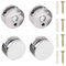 NIYATA 4Pcs Attache Miroir Mural, Support Miroir,Clips Pince de Miroir Lourd,avec Vis et Bouchon de Colle
