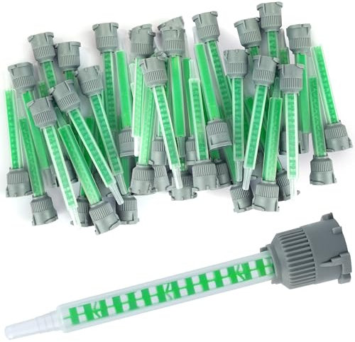 houya 20 PCS Epoxy Mixing Nozzle Adhesive Mixing Nozzle Tip for Resin Adhesive Cartridges 50ml (1:1 & 2:1 Ratio)