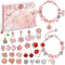 iZoeL Adventskalender Schmuck Rosa 2024 Mädchen Teenager Frauen Schmuckkalender Adventskalenderschmuck Weihnachtskalender 24 tolle Damen-Schmuck wie Halskette Ringe Ohrringe Armband DIY