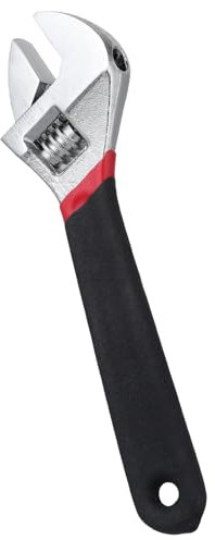 JIYIN 6/150mm Adjustable Wrench, Small Metric Scales Adjustable Spanner Max Opening 20mm Wide Jaw Wrench with Rubber Anti-Slip Grip High Carbon Steel Rust Resistant Spanner