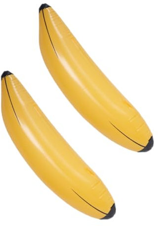 VICASKY 2pcs Inflatable Banana Pool Float Party Decorations 60cm Large Inflatable Banana Playthings Birthday Party Favors Fun Fruit Props for Pool