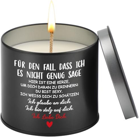TheGiffter Jahrestag Geschenk Für Ihn, 9oz Lavendel Duftkerzen Geschenke Für Männer, Ich Liebe Dich Geschenke Für Männer Freunde Ehemänner Partner Geburtstag Valentinstag Hochzeitstag