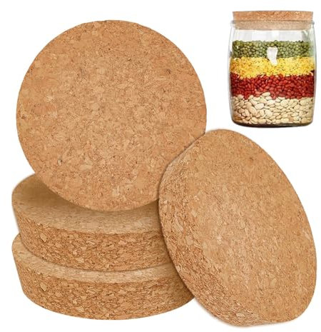 OLYCRAFT 4Pcs Large Cork Stoppers Cork Bottle Stoppers 90-98mm Tapered Cork Plugs Cork Canning Jar Lids Wood Tapered Cork Plugs Wooden Tapered Cork Stopper for Kitchen Wedding Favor Canning