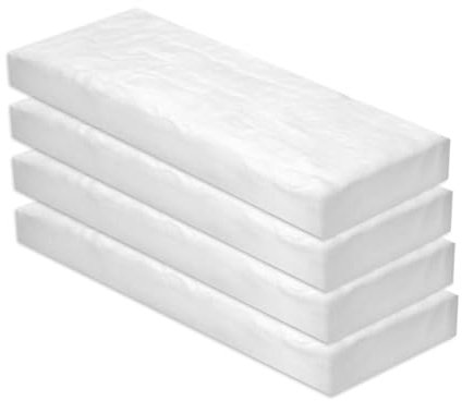 Jyvex 4 Stück Keramikwolle Für Bioethanol, 300x100x25mm Kamin Schwamm, Brennwatte & Keramikschwamm Für Bioethanol Brenner, Ethanol Kamin Zubehör, Kaminofen Indoor