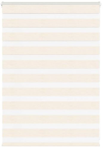 Brokky 4014628 Zebra Blind Marble Beige 115x100 cm Fabric Width 110.9 cm Polyester Day Night Blind Zebra Roller Blinds Blackout Window Curtain For Bedroom Door Windows Aluminium Cassette Translucent V