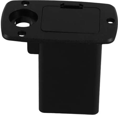 9v Gitarrenbatteriebox für Aktive Tonabnehmer, Schwarz, Kunststoff | Lochabstand 69mm und 41mm, 1 Stück, Kompakt und Tragbar für Akustische Gitarre