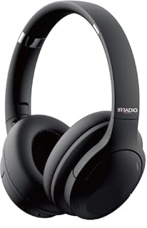 IRRADIO IR-GT-V15 PRO, Cuffia Wireless Hi-Fi con ANC Ibrido, Bluetooth 5.3, Audio Trasparente, Pieghevole, Lunga Autonomia, Design Sportivo, Finitura Soft Touch, Cancellazione Attiva del Rumore